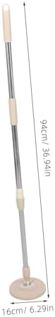 Detachable Rotary Mop Pole with Reinforced Stainless Steel Handle