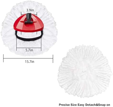 FOOKCIAN Spin Mop Refill Head Microfiber Deep Clean Machine Washable