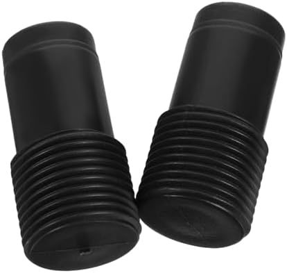 2pcs Telescopic Rod Thread Head Tips Mop Pole Adapter Replacement Black 1