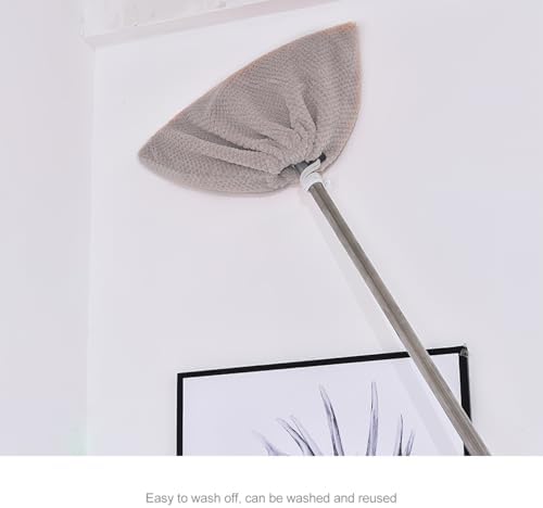 Healvian 2Pcs Velvet Broom Cover - Reusable Mop Pads for Cleaning