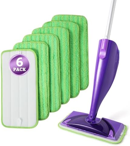 6 Pack Reusable Mop Pads for Swiffer WetJet