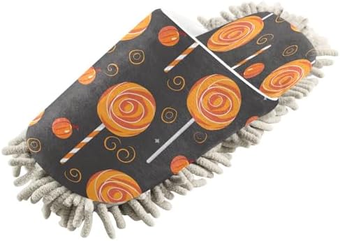 Zhirexin Halloween Cleaning Slippers with Microfiber Mop Pads