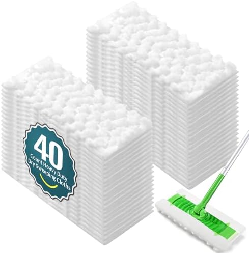 FURCIELOS 40 Count Dry Mop Pads Refills for Swiffer