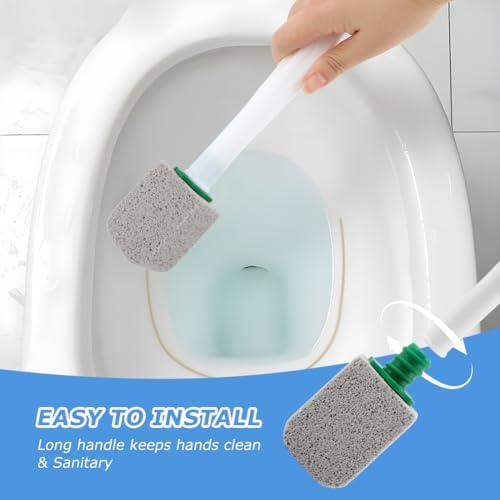 CALIDAKA 10-Pack Pumice Stone Cleaner with Long Handle and Adhesive Hooks