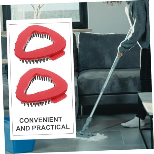 2pcs Stiff Bristle Replacement Scrub Brush for Triangular Mop