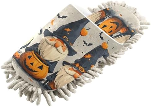 Zhirexin Halloween Pumpkin Gnome Cleaning Slippers 1