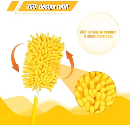 4pcs Microfiber Ceiling Fan Duster Refills Reusable