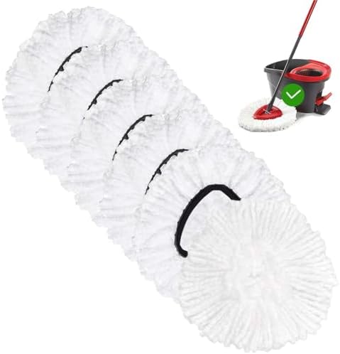 FOOKCIAN Spin Mop Refill Head Microfiber Deep Clean Machine Washable