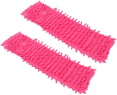 6pcs Red Chenille Mop Cloths for Home Cleaning