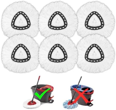 Dovcleing Mop Heads Replacement 6Pack for O Cedar Easy Wring Spin Mop