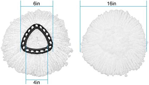 8Pack Spin Mop Heads Replacements Microfiber Easy Wring Clean