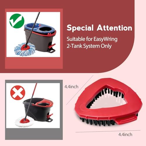 Koolstuffs Spin Mop Scrub Brush Head for RinseClean 2-Tank System