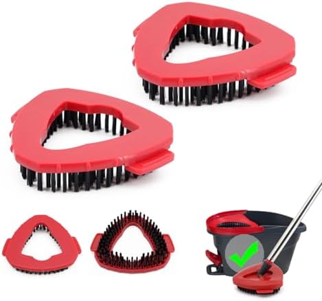 FAMEBIRD 2 Pack Stiff Bristle Scrub Brush Heads