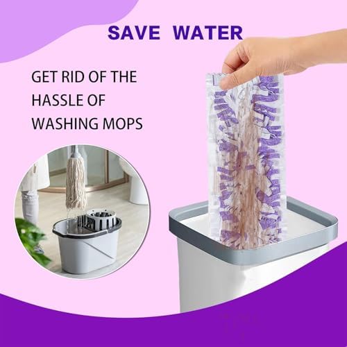 AWAYDD Disposable Mopping Pad Refills for PowerMop 25 Count Purple