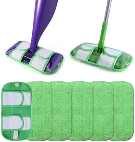 MABUBU 6 Pack Reusable Mop Pads for Swiffer WetJet and Sweeper Mops