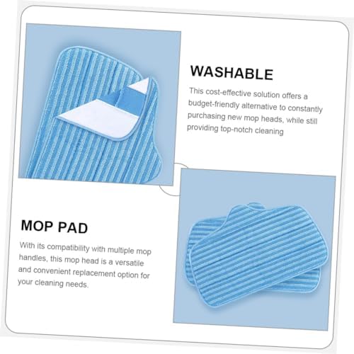 2pcs Reusable Microfiber Mop Pads for Hardwood Floors