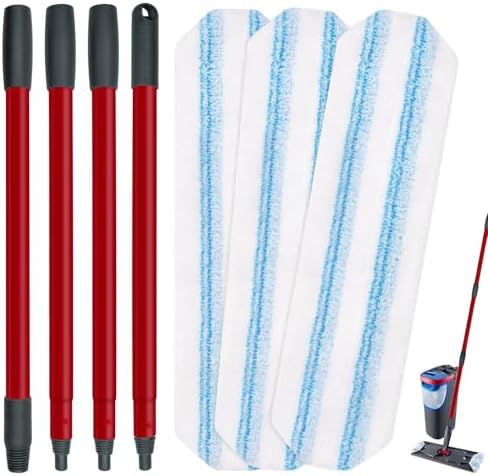 DLAIMI Mop Replacement Pads Handle Set