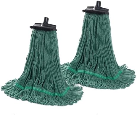 Matthew Heavy Duty Mop Head Replacement 2-Pack Green with Brush