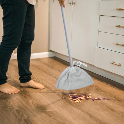 Healvian 2Pcs Velvet Broom Cover - Reusable Mop Pads for Cleaning