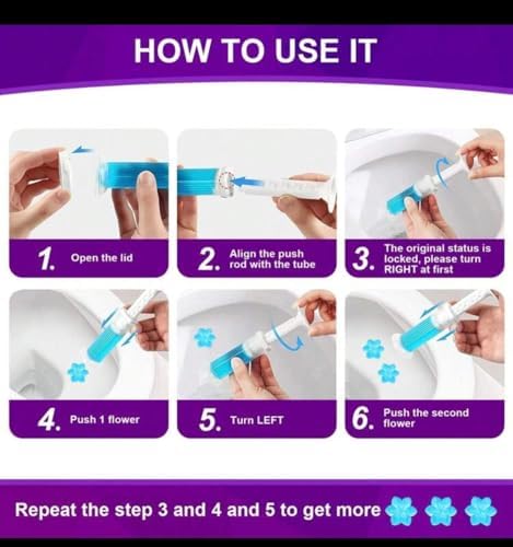 Toilet Gel Stamp Remover 84 Flowers 6 in 1