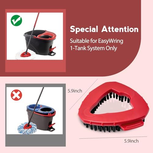 Spin Mop Scrub Brush Head 2 Pack for EasyWring 1-Tank System