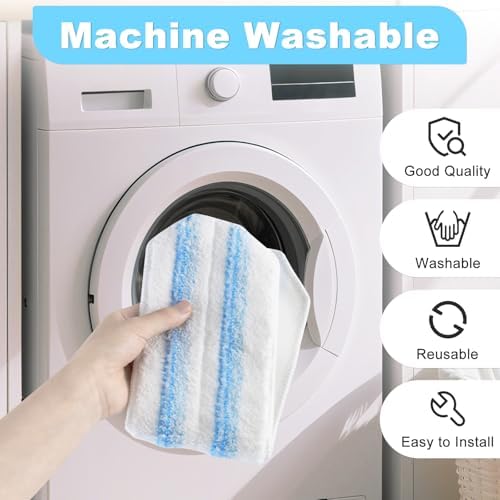 DLAIMI Mop Replacement Pads for OCedar H2prO Flat Mop 3 Pack