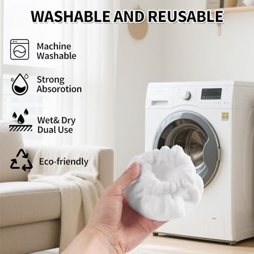 Yicotira Microfiber Bonnet Steam Mop Pads 8 Pack
