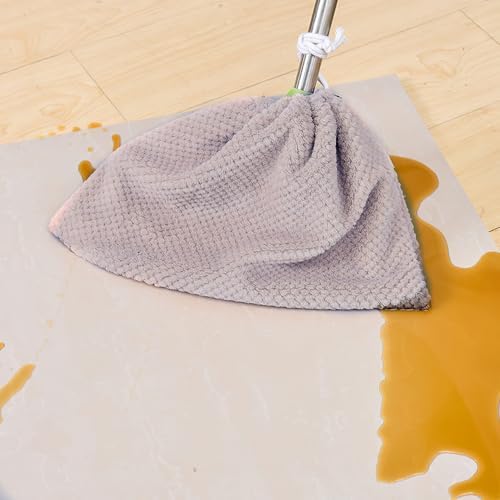 Healvian 2Pcs Velvet Broom Cover - Reusable Mop Pads for Cleaning