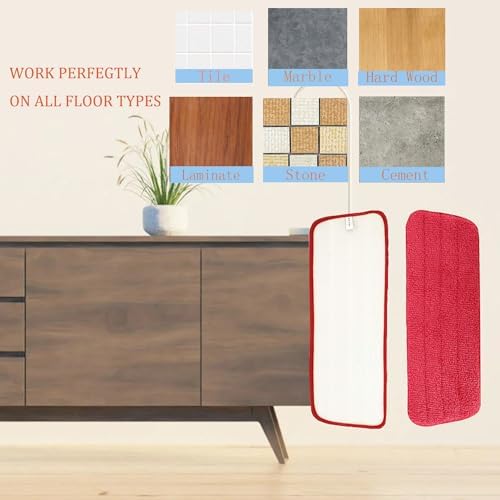 JAWAGA 8 Pack Microfiber Mop Replacement Pads