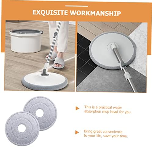 Ipetboom 2pcs Round Mop Refill for Hardwood Tile Floors