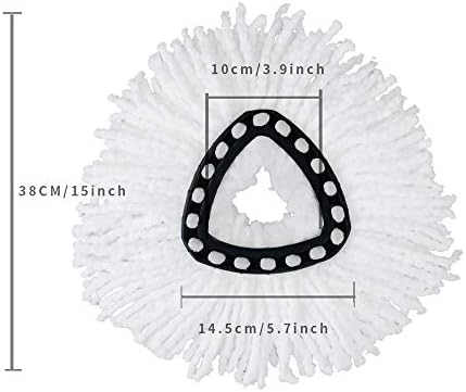 6 Pack Spin Mop Replacement Heads Microfiber