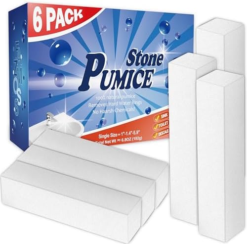 FAZMoss 6Pack Pumice Stones for Toilet Cleaning