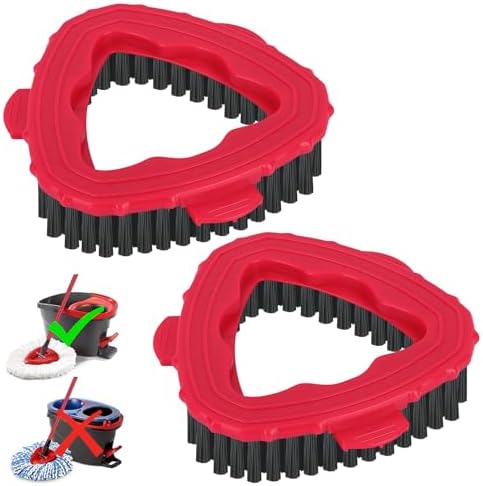 O Ceda EasyWring 1-Tank Scrub Brush Head Replacement - 2 Pack Hard Bristle
