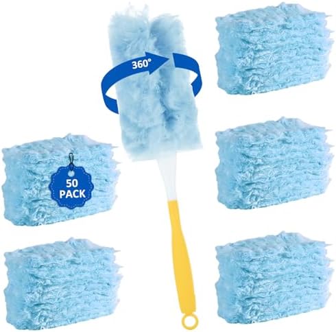 JMIATRY 50PCS Swiffer Duster Refills 360 Degree Heavy Duty