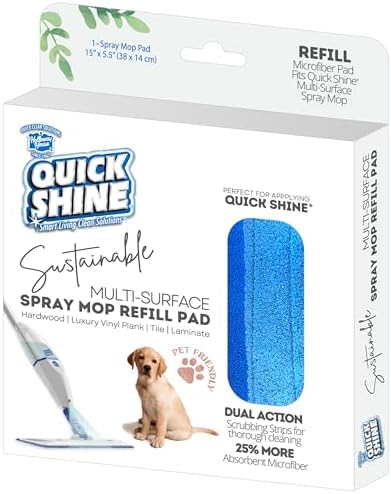 Quick Shine Spray Mop Refill Pad 6 Pack