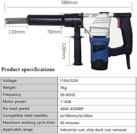1100W Electric Needle Scaler for Rust and Slag Removal