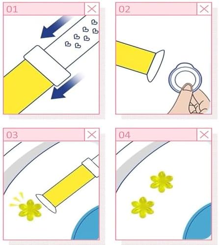 7 Scent Toilet Gel Cleaner with Cute Flower Stamps 98 Count