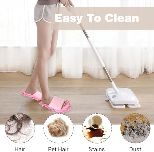 4 Pair Washable Mop Slippers for Floor Cleaning