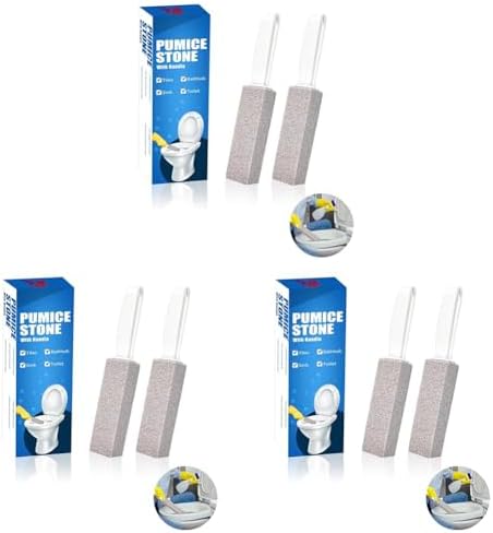 6 Pack Ring King Pumice Stone Toilet Bowl Cleaner with Handle