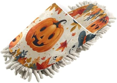 Zhirexin Halloween Cleaning Mop Slippers for Men Women