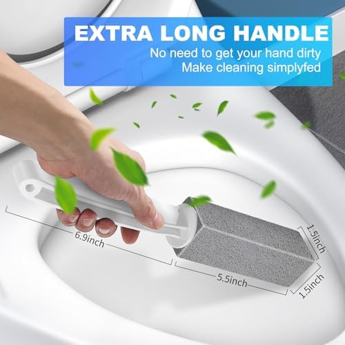 Cnigrpl Toilet Cleaner Pumice Stone 2Pack with Extra Long Handle