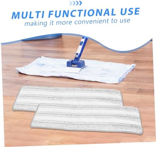 Ipetboom 2pcs Thickened Flat Mop Pads Reusable for Hardwood Tile