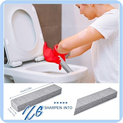 9Pcs Pumice Stone Toilet Cleaning Brush Set with Gloves and Crevice Brush
