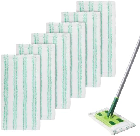 SavStor Microfiber Mop Pad Refills 6 Pack for Quick Shine Mop