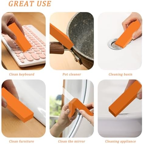 CUCUFA 5PCS Rubber Stainless Steel Rust Remover