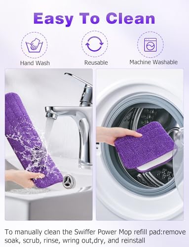 6-Pack Purple Reusable Swiffer Mop Pads