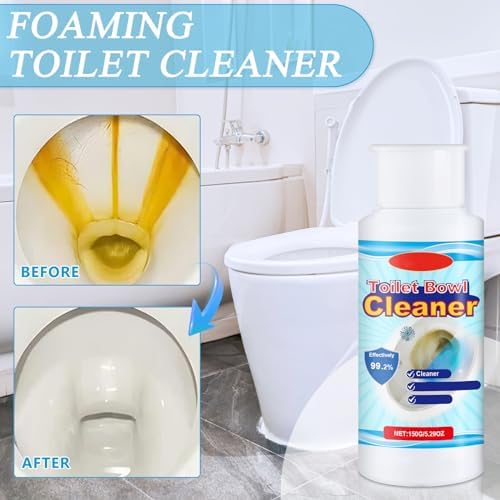 Omaky 2 Pcs Toilet Cleaner Foaming Bowl Squatting Pan Formula