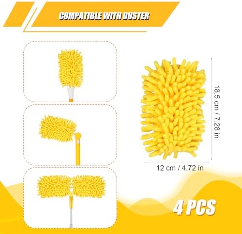 4pcs Microfiber Ceiling Fan Duster Refills Reusable