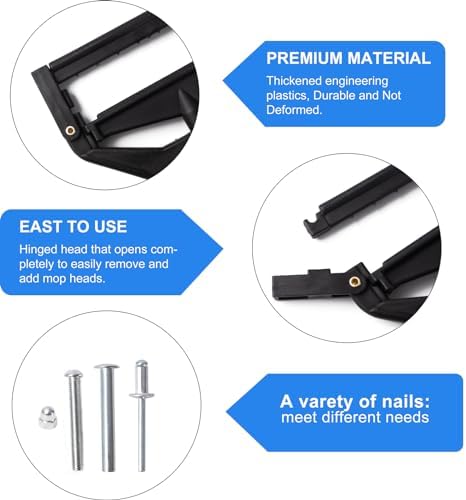 Matthew 2Pcs Mop Head Clamps for Quick Replacement