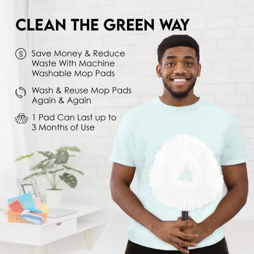 Turbo Mops Mop Refills - 6 Pack Compatible with Easy Wring Tanks